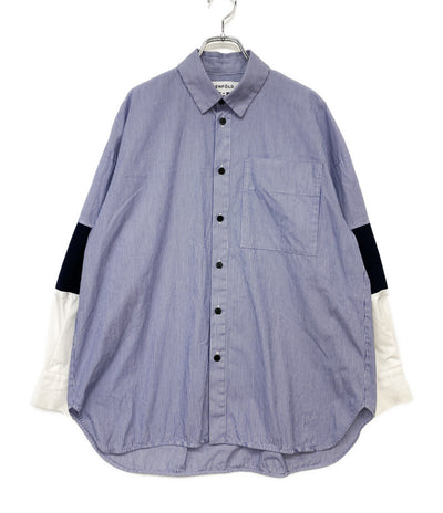ENFOLD 長袖シャツ 25AW 300IA430-0381 KNIT COMBI SHIRT レディース SIZE 38 エンフォルド