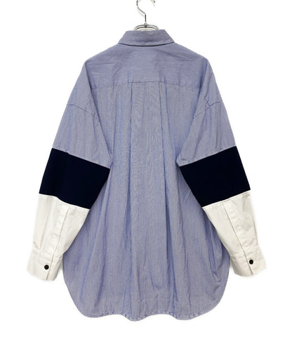 ENFOLD 長袖シャツ 25AW 300IA430-0381 KNIT COMBI SHIRT レディース SIZE 38 エンフォルド