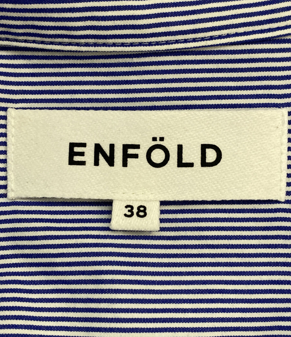 ENFOLD 長袖シャツ 25AW 300IA430-0381 KNIT COMBI SHIRT レディース SIZE 38 エンフォルド