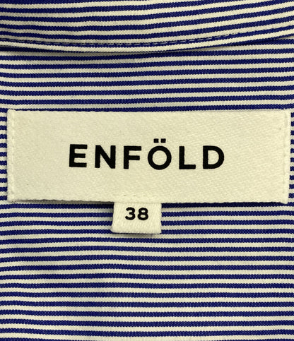 ENFOLD 長袖シャツ 25AW 300IA430-0381 KNIT COMBI SHIRT レディース SIZE 38 エンフォルド
