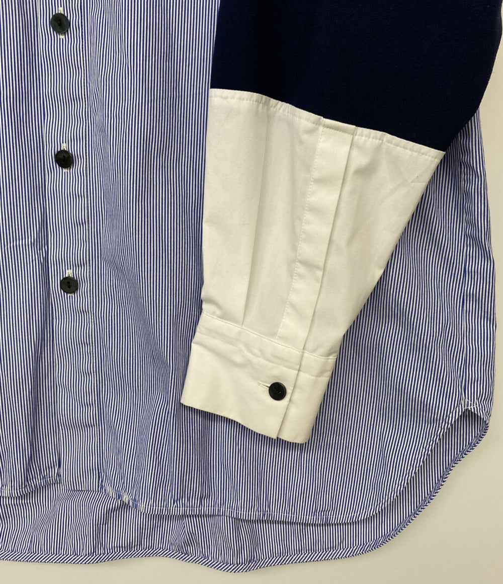 ENFOLD 長袖シャツ 25AW 300IA430-0381 KNIT COMBI SHIRT レディース SIZE 38 エンフォルド