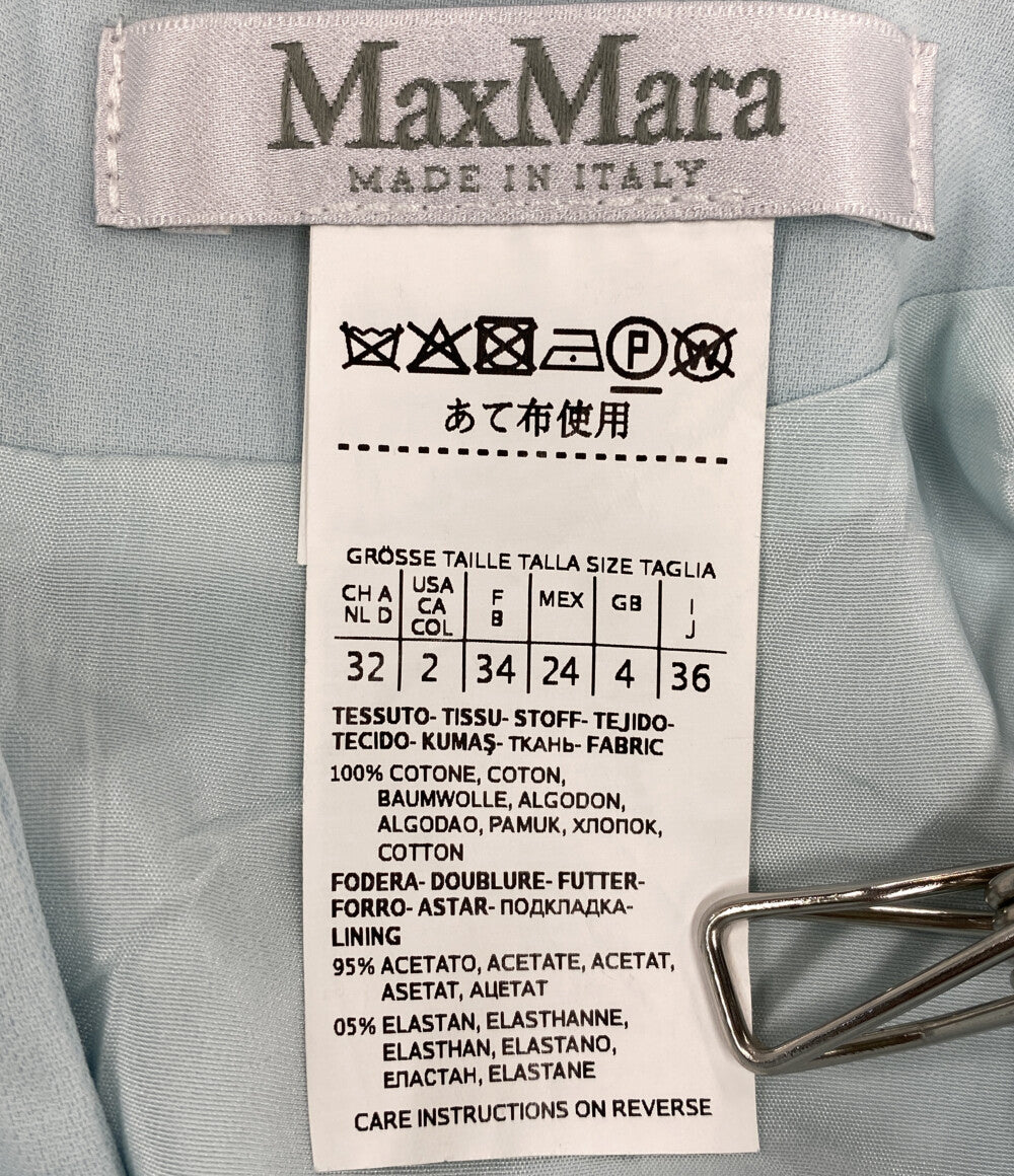 MAX MARA ワンピース 122115026 白タグ スカイブルー レディース SIZE 36 マックスマーラ