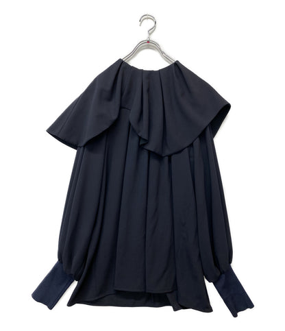 ENFOLD ブラウス 22SS ネイビー レディース SIZE 38 エンフォルド