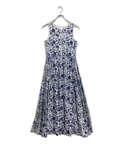 MARIHA ノースリーブワンピース ブルーホワイト 花柄 レディース SIZE 36 マリハ
