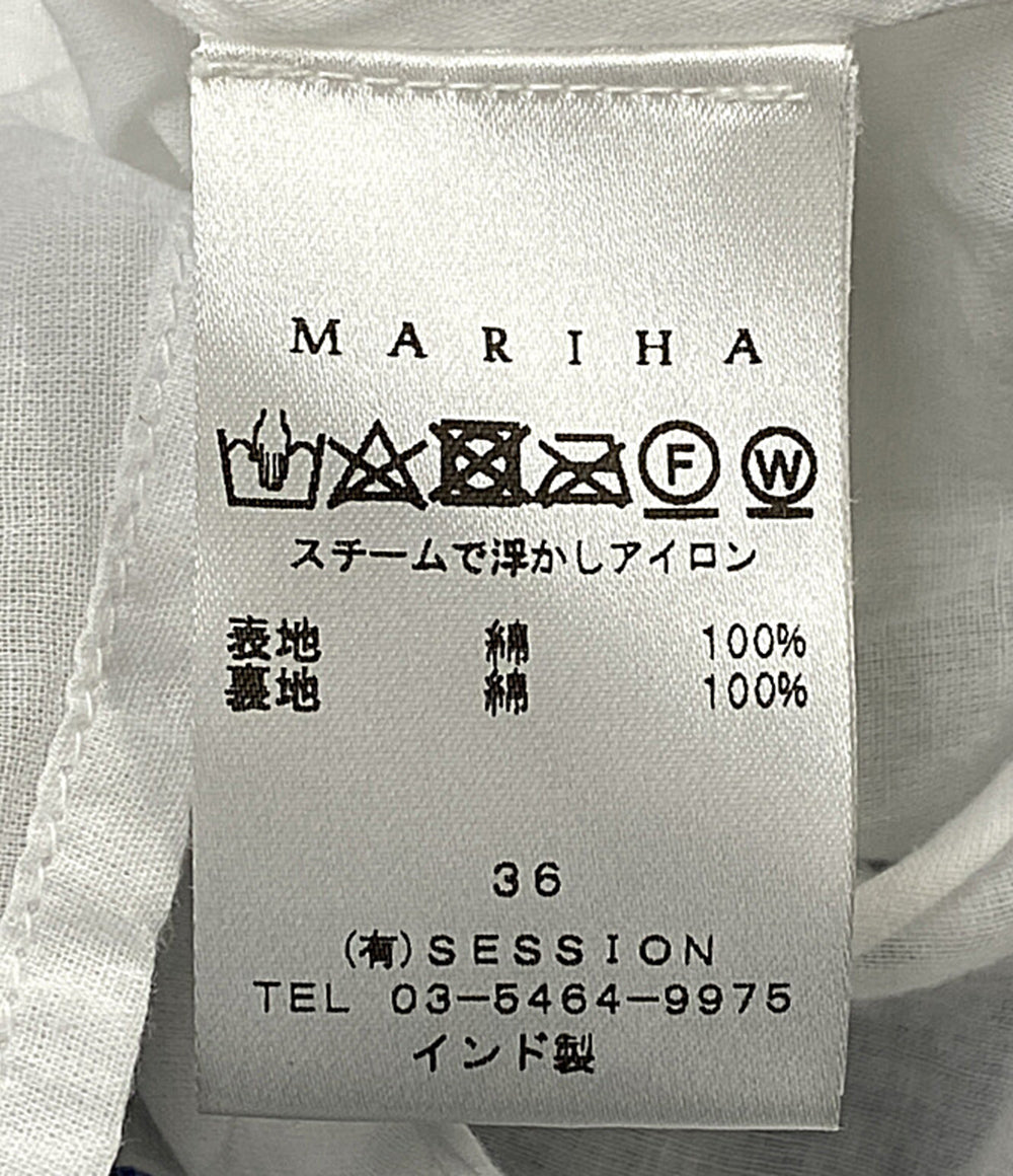 MARIHA ノースリーブワンピース ブルーホワイト 花柄 レディース SIZE 36 マリハ
