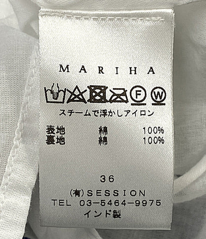 MARIHA ノースリーブワンピース ブルーホワイト 花柄 レディース SIZE 36 マリハ