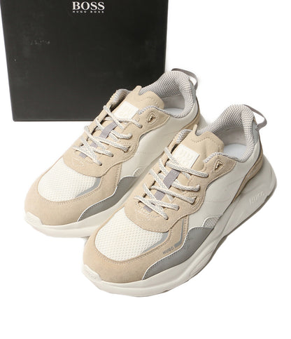 HUGO BOSS スニーカー ホワイト ベージュ メンズ SIZE 43 ヒューゴボス