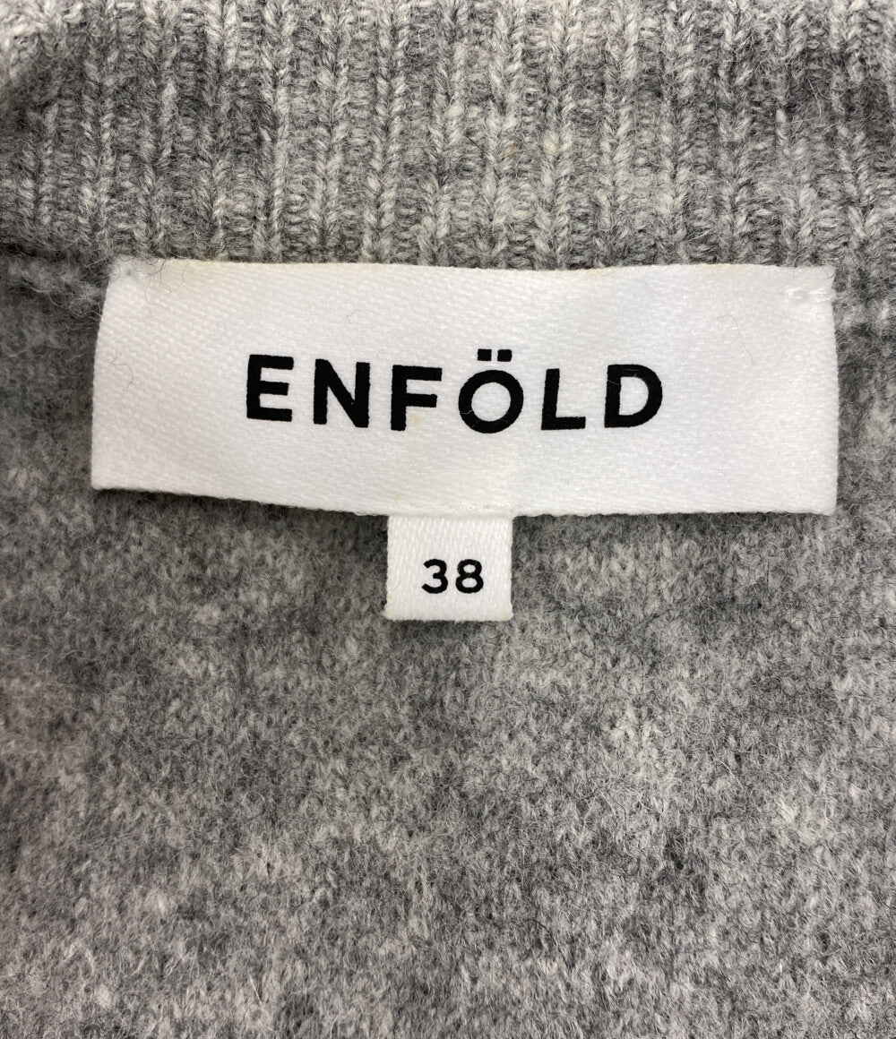 ENFOLD サークルニット ビブニット レディース SIZE 38 エンフォルド
