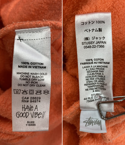 STUSSY スウェットパーカー ca28629 オレンジ メンズ SIZE M ステューシー