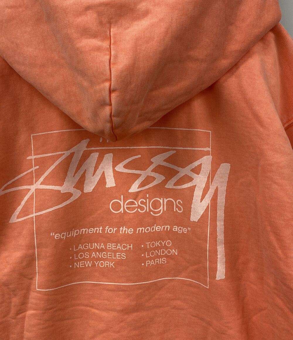STUSSY スウェットパーカー ca28629 オレンジ メンズ SIZE M ステューシー