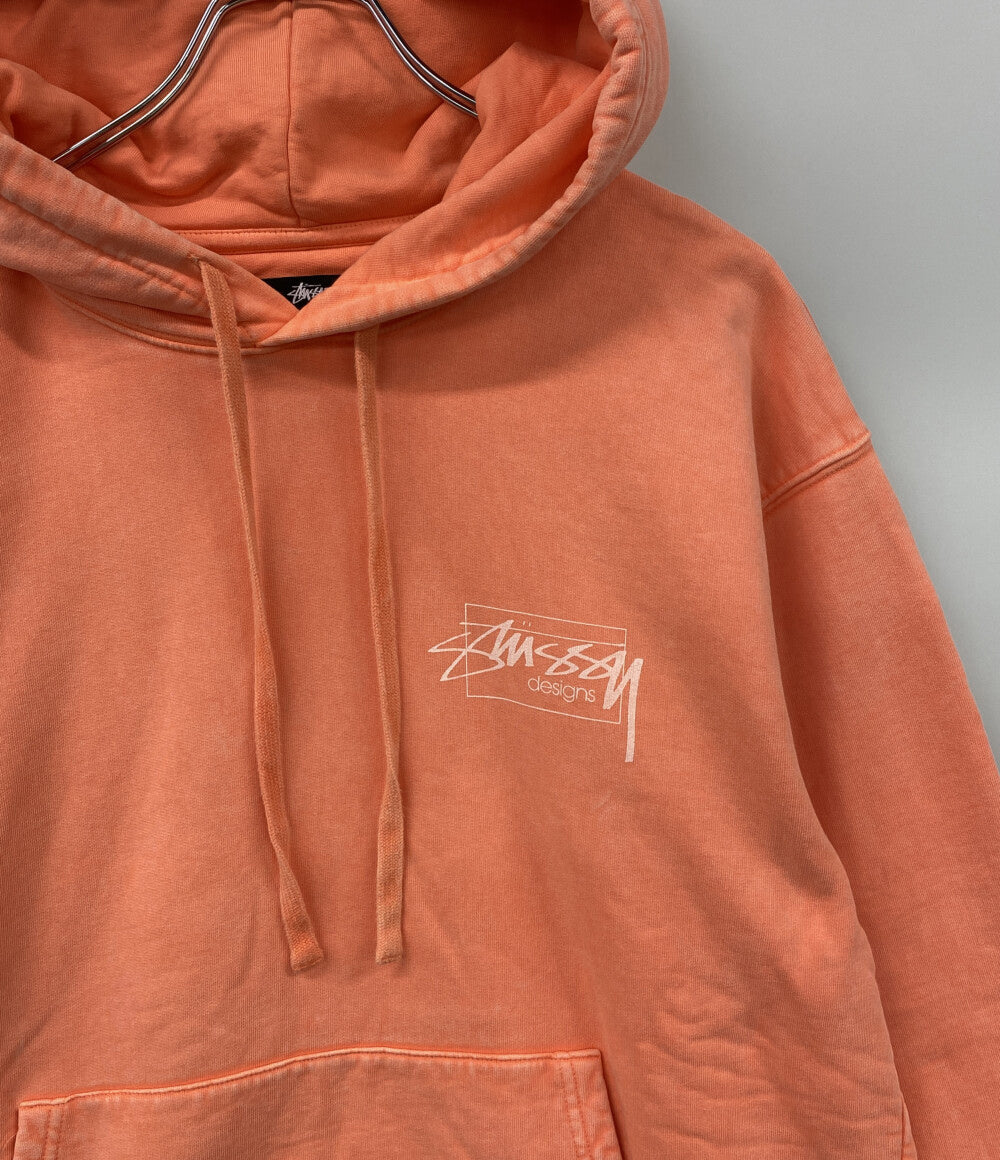 STUSSY スウェットパーカー ca28629 オレンジ メンズ SIZE M ステューシー