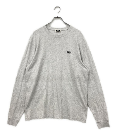 KITH 長袖Ｔシャツ ロンT 杢グレー ロゴ メンズ SIZE L キス