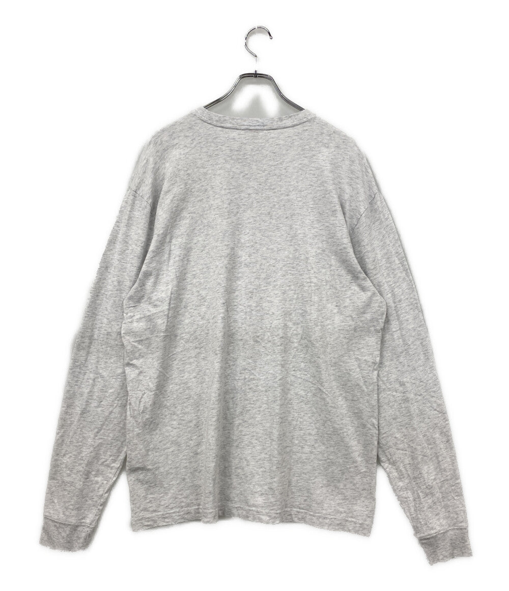 KITH 長袖Ｔシャツ ロンT 杢グレー ロゴ メンズ SIZE L キス