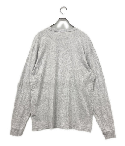 KITH 長袖Ｔシャツ ロンT 杢グレー ロゴ メンズ SIZE L キス