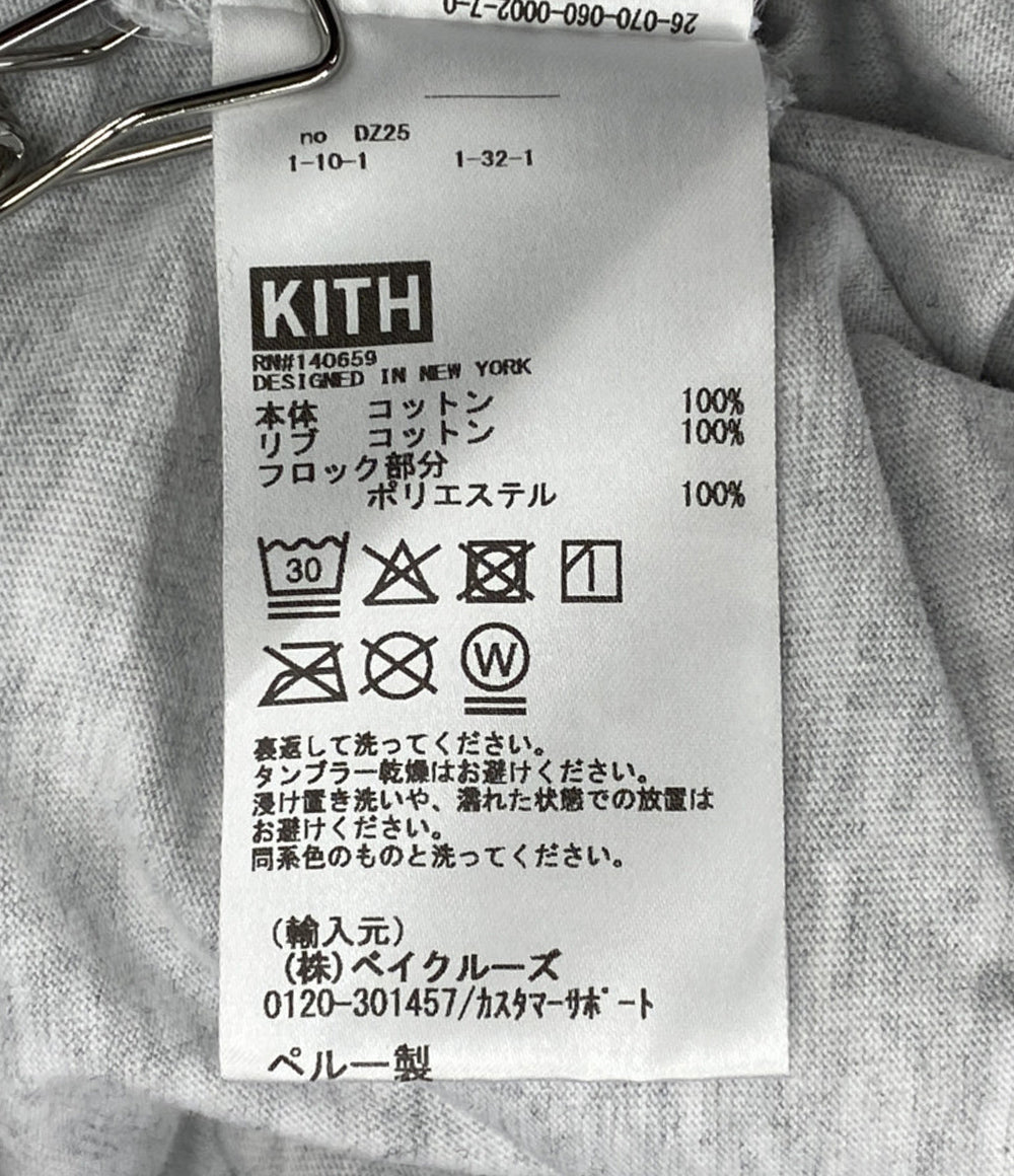 KITH 長袖Ｔシャツ ロンT 杢グレー ロゴ メンズ SIZE L キス