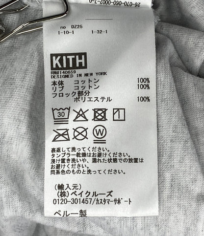KITH 長袖Ｔシャツ ロンT 杢グレー ロゴ メンズ SIZE L キス