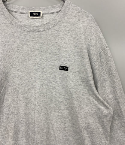 KITH 長袖Ｔシャツ ロンT 杢グレー ロゴ メンズ SIZE L キス