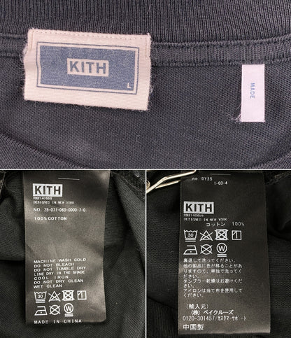 KITH 半袖Ｔシャツ ブラック ロゴ メンズ SIZE L キス