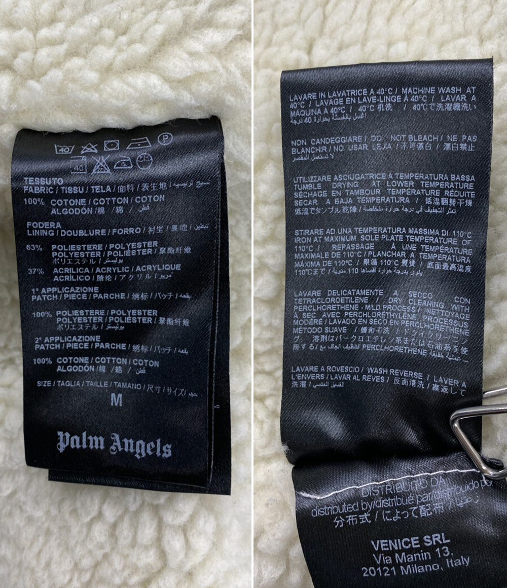 PALM ANGELS デニムジャケット ボア スカルプリント メンズ SIZE M パームエンジェルス