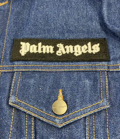PALM ANGELS デニムジャケット ボア スカルプリント メンズ SIZE M パームエンジェルス