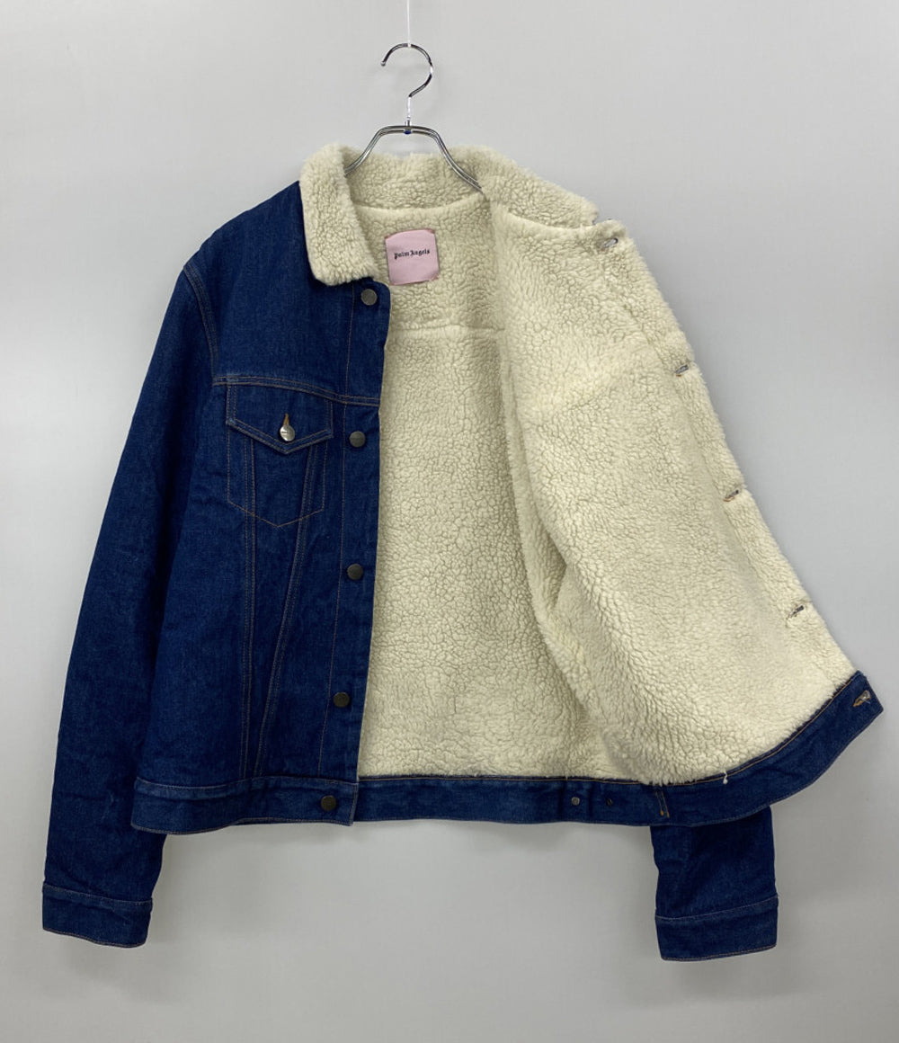 PALM ANGELS デニムジャケット ボア スカルプリント メンズ SIZE M パームエンジェルス