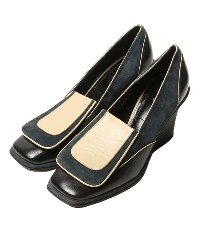 DRIES VAN NOTEN パンプス ネイビー×ブラック×クリーム レディース SIZE 36 ドリスヴァンノッテン