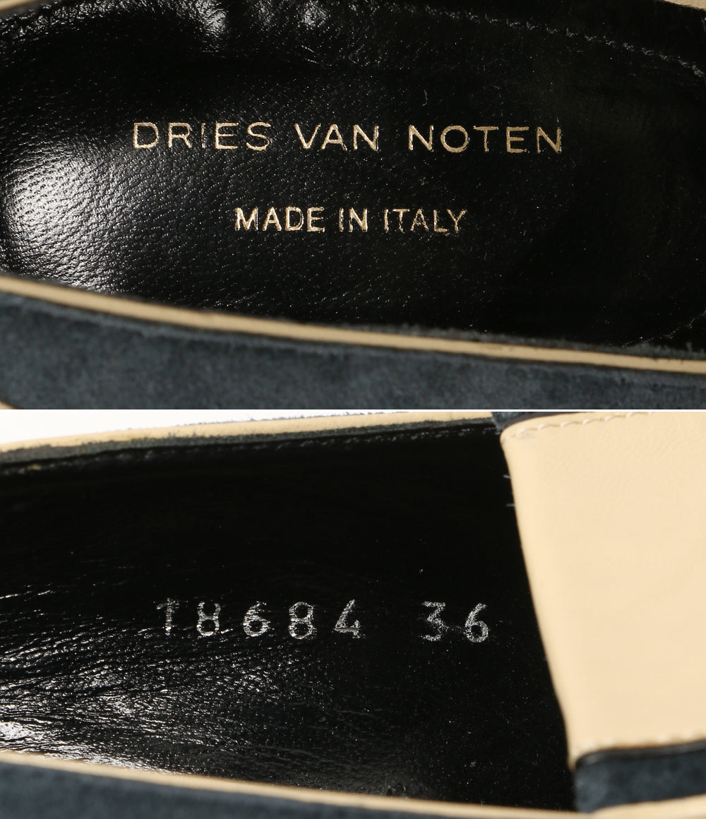 DRIES VAN NOTEN パンプス ネイビー×ブラック×クリーム レディース SIZE 36 ドリスヴァンノッテン