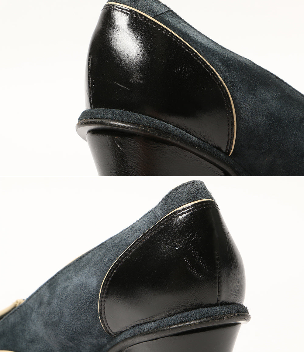 DRIES VAN NOTEN パンプス ネイビー×ブラック×クリーム レディース SIZE 36 ドリスヴァンノッテン