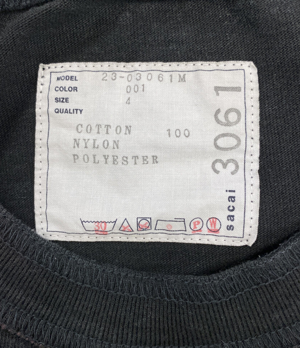 sacai 半袖Ｔシャツ Cotton Jersey T-shirt BLK 23-03061M メンズ SIZE 4 サカイ