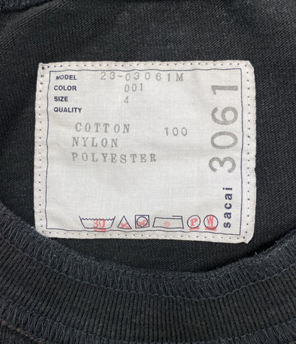 sacai 半袖Ｔシャツ Cotton Jersey T-shirt BLK 23-03061M メンズ SIZE 4 サカイ