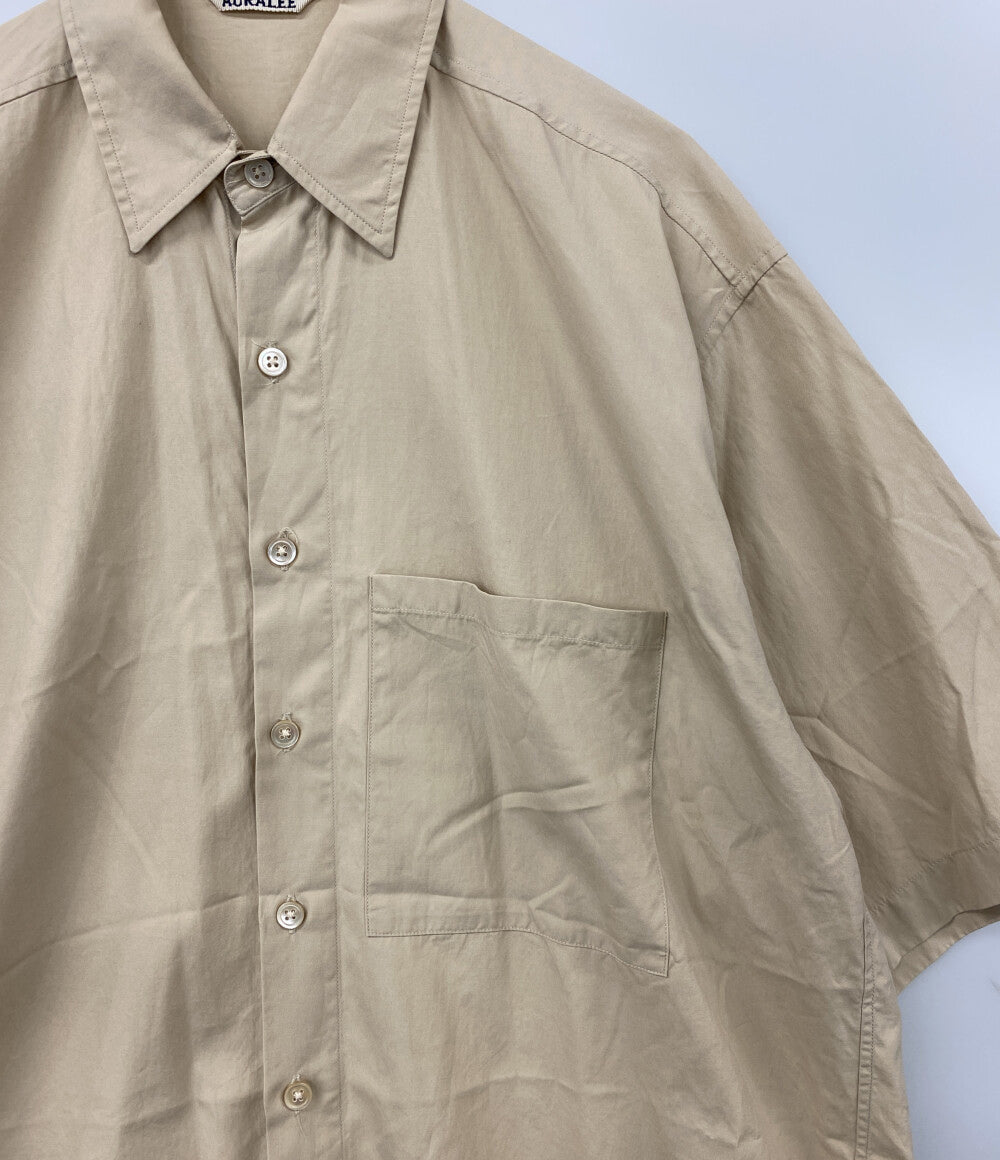 AURALEE 半袖シャツ WASHED FINX TWILL BIG HALF SLEEVED SHIRT メンズ SIZE 4 オーラリー