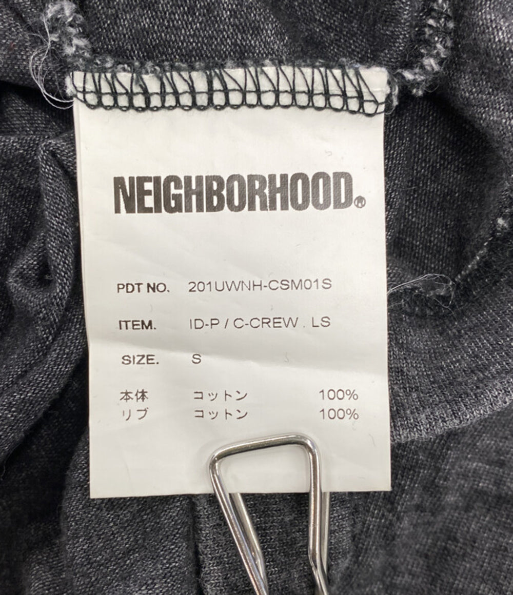 NEIGHBORHOOD 長袖Ｔシャツ ポケ付 胸ロゴ刺繍 201UWNH-CSM01S メンズ SIZE S ネイバーフッド