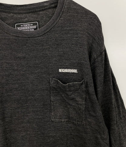 NEIGHBORHOOD 長袖Ｔシャツ ポケ付 胸ロゴ刺繍 201UWNH-CSM01S メンズ SIZE S ネイバーフッド
