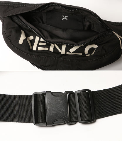 KENZO ボディバッグ ウエスト ブラック ロゴ メンズ ケンゾー