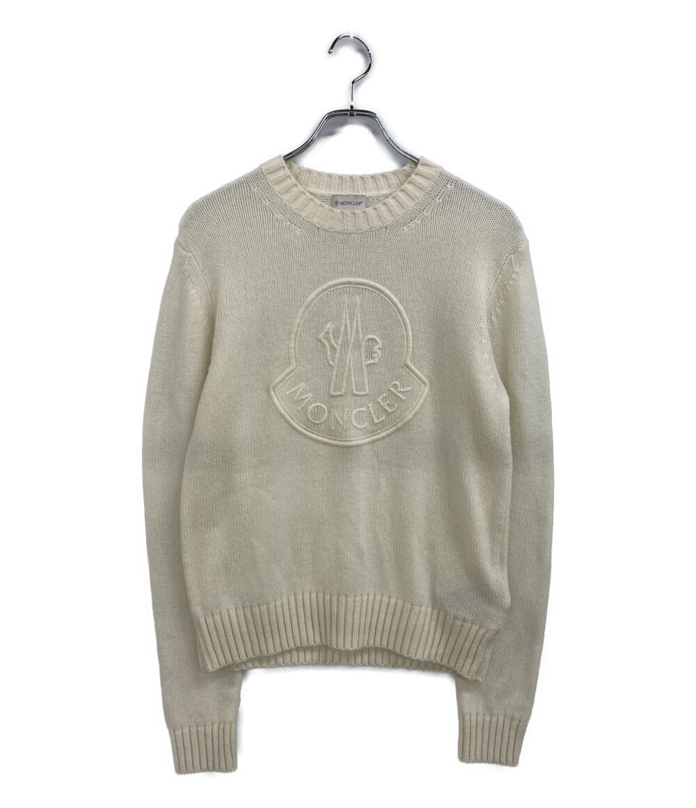 美品 MONCLER ニット ホワイト c-tind-23-20643-m レディース SIZE S モンクレール