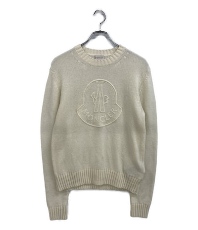 美品 MONCLER ニット ホワイト c-tind-23-20643-m レディース SIZE S モンクレール