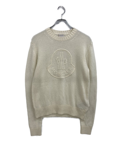 美品 MONCLER ニット ホワイト c-tind-23-20643-m レディース SIZE S モンクレール