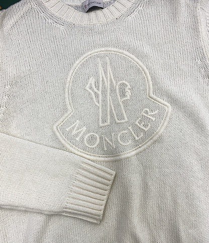 美品 MONCLER ニット ホワイト c-tind-23-20643-m レディース SIZE S モンクレール