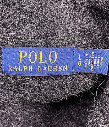 美品 POLO RALPH LAUREN アランニット フラッグ ウールブレンド セーター アルパカ混 メンズ SIZE L ポロ・ラルフローレン