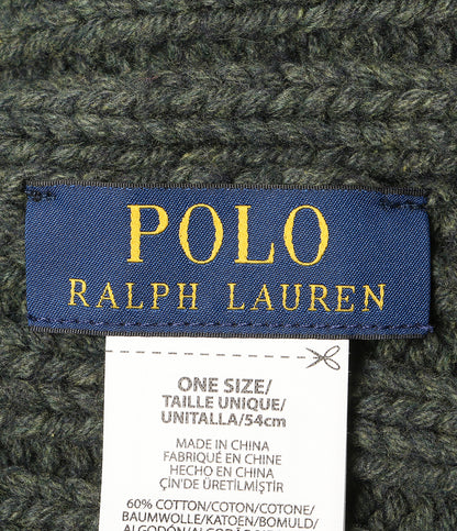 美品 POLO RALPH LAUREN ニット帽 ディップダイド リブニット メンズ SIZE ONE ポロ・ラルフローレン