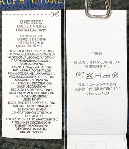 美品 POLO RALPH LAUREN ニット帽 ディップダイド リブニット メンズ SIZE ONE ポロ・ラルフローレン