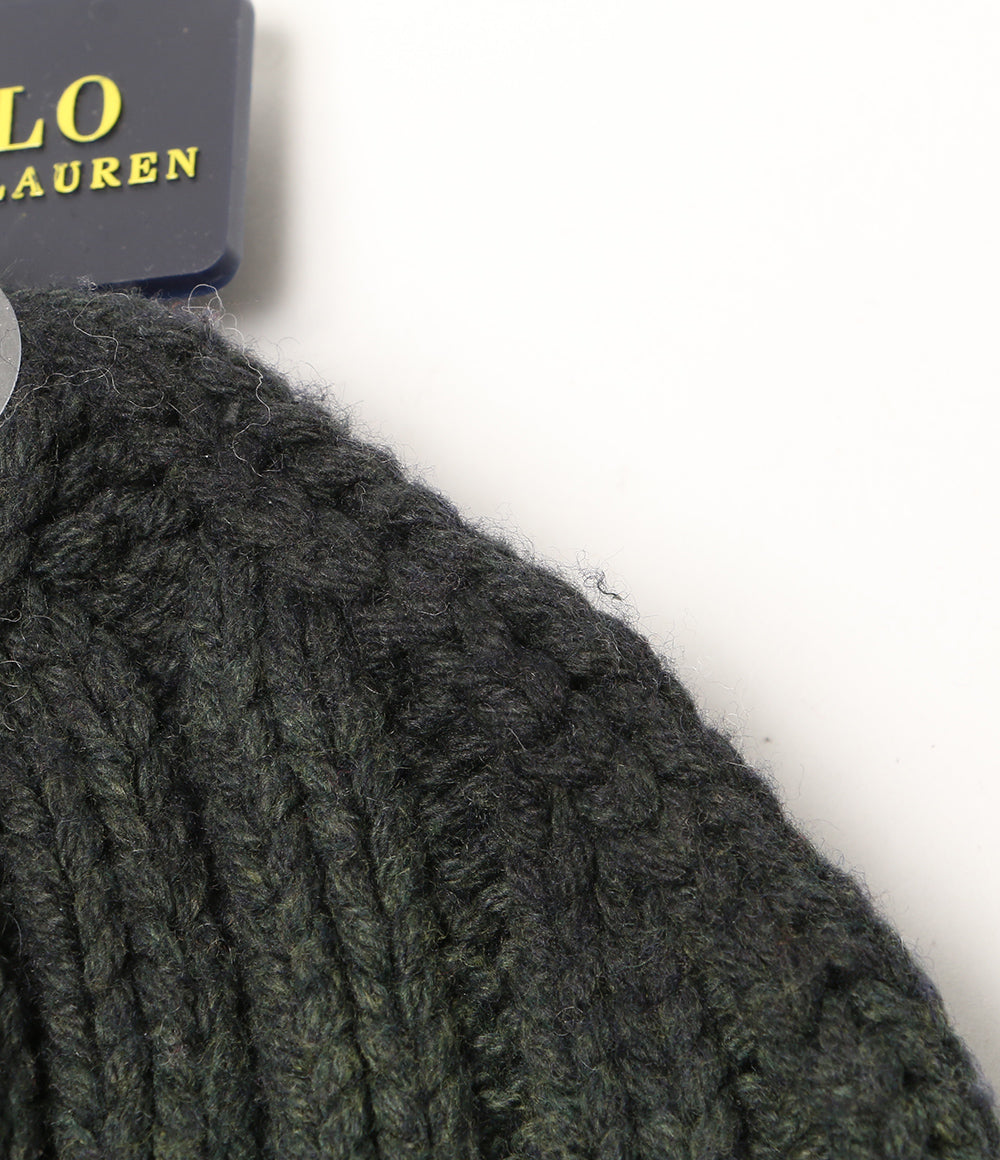美品 POLO RALPH LAUREN ニット帽 ディップダイド リブニット メンズ SIZE ONE ポロ・ラルフローレン