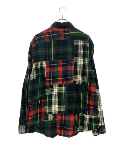 POLO RALPH LAUREN 長袖シャツ パッチワーク ネル ワーク チンスト トリプルステッチ メンズ SIZE L ポロ・ラルフローレン