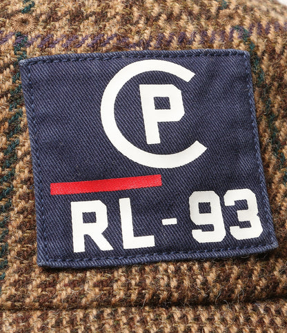 美品 POLO RALPH LAUREN キャップ CP-93 ロングビル ツイード チェック メンズ SIZE ONE ポロ・ラルフローレン