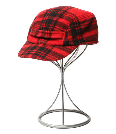 POLO RALPH LAUREN キャップ チェック PLAID WOOL BLEND EARFLAP CAP RED メンズ SIZE X-XL ポロ・ラルフローレン