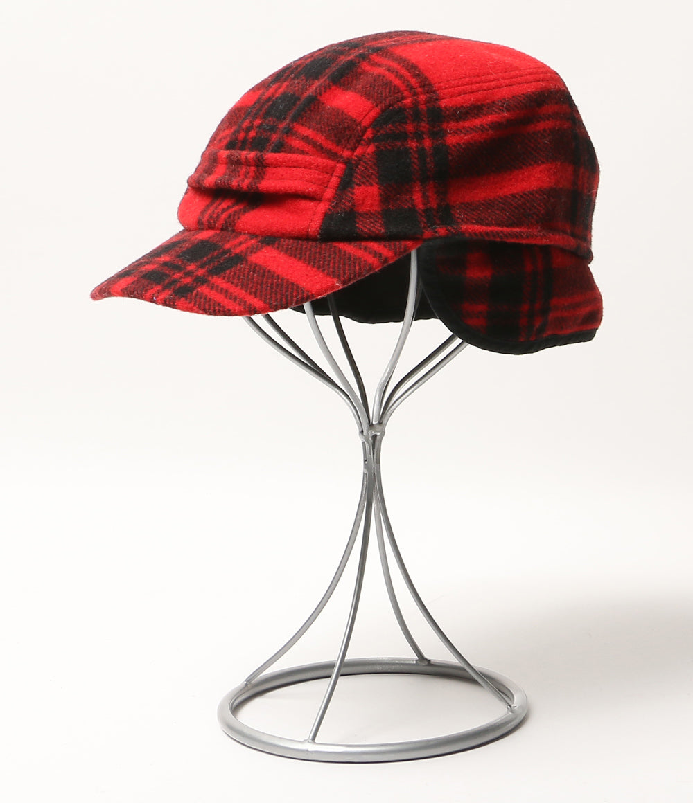 POLO RALPH LAUREN キャップ チェック PLAID WOOL BLEND EARFLAP CAP RED メンズ SIZE X-XL ポロ・ラルフローレン