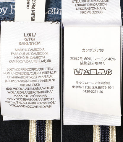 POLO RALPH LAUREN キャップ Crest Wool-Blend Cricket CAP NAVY メンズ SIZE L-XL ポロ・ラルフローレン