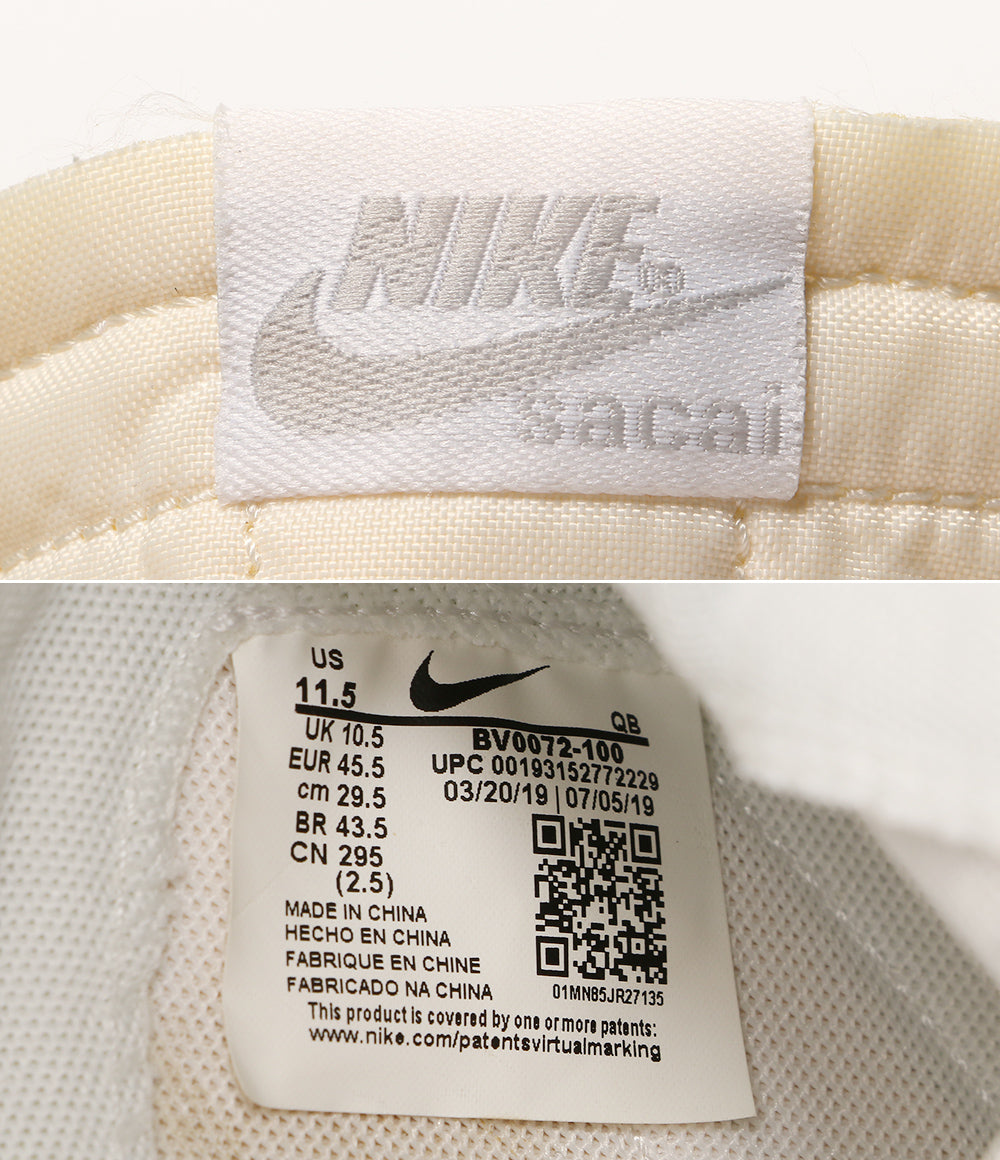 美品 NIKE×sacai サカイ スニーカー Blazer Mid ホワイト BV0072-100 メンズ SIZE 29.5cm ナイキ
