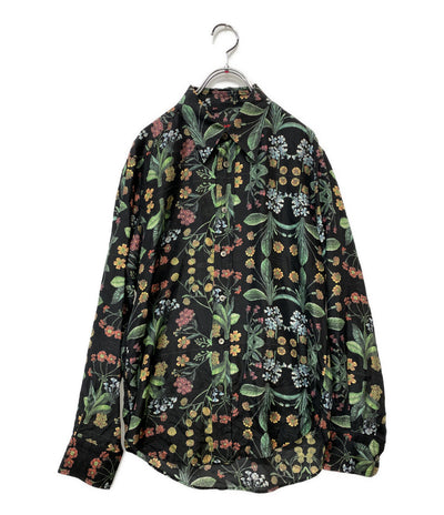 CABaN 長袖シャツ シルク パレルモフラワープリント レギュラーシャツ レディース SIZE S キャバン