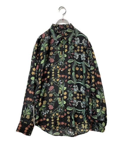 CABaN 長袖シャツ シルク パレルモフラワープリント レギュラーシャツ レディース SIZE S キャバン